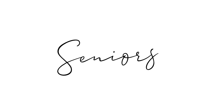 Make a beautiful signature design for name Seniors. Use this online signature maker to create a handwritten signature for free. Seniors signature style 2 images and pictures png