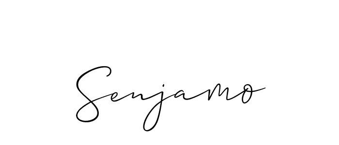 Create a beautiful signature design for name Senjamo. With this signature (Allison_Script) fonts, you can make a handwritten signature for free. Senjamo signature style 2 images and pictures png