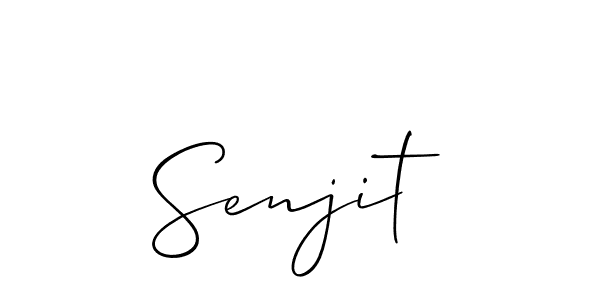 Allison_Script is a professional signature style that is perfect for those who want to add a touch of class to their signature. It is also a great choice for those who want to make their signature more unique. Get Senjit name to fancy signature for free. Senjit signature style 2 images and pictures png