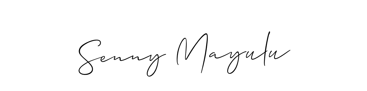 Once you've used our free online signature maker to create your best signature Allison_Script style, it's time to enjoy all of the benefits that Senny Mayulu name signing documents. Senny Mayulu signature style 2 images and pictures png
