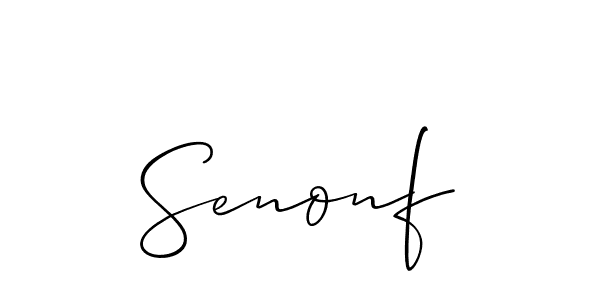 How to make Senonf name signature. Use Allison_Script style for creating short signs online. This is the latest handwritten sign. Senonf signature style 2 images and pictures png