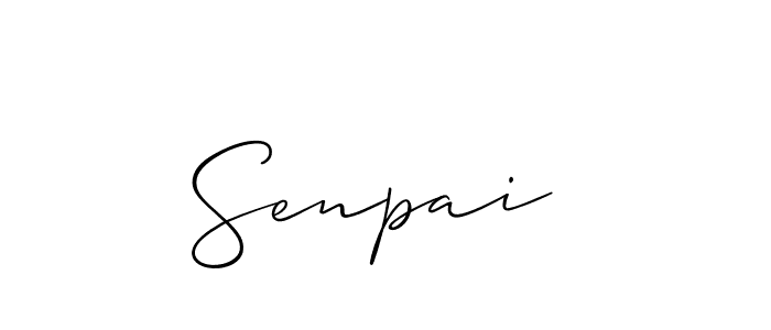 Create a beautiful signature design for name Senpai . With this signature (Allison_Script) fonts, you can make a handwritten signature for free. Senpai  signature style 2 images and pictures png