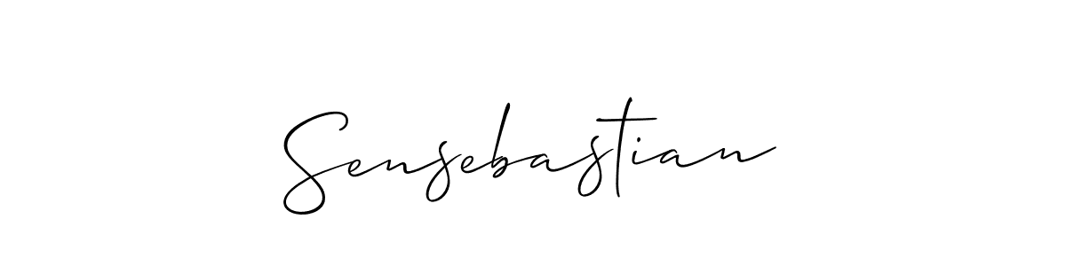 Use a signature maker to create a handwritten signature online. With this signature software, you can design (Allison_Script) your own signature for name Sensebastian. Sensebastian signature style 2 images and pictures png