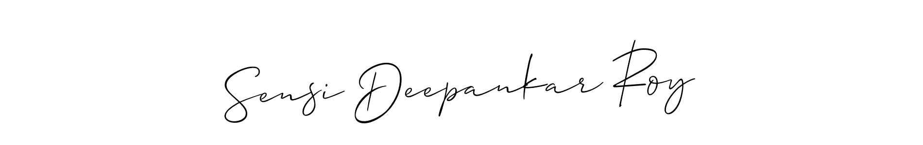 Use a signature maker to create a handwritten signature online. With this signature software, you can design (Allison_Script) your own signature for name Sensi Deepankar Roy. Sensi Deepankar Roy signature style 2 images and pictures png