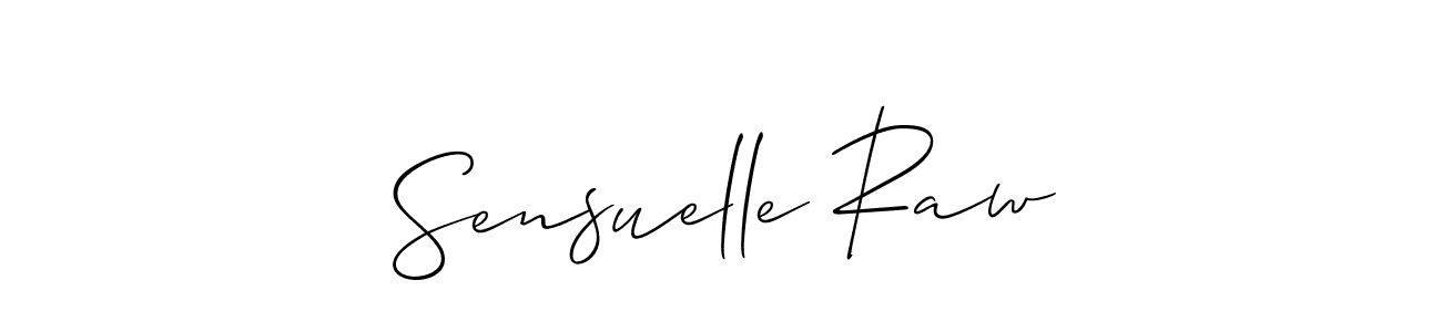 How to Draw Sensuelle Raw signature style? Allison_Script is a latest design signature styles for name Sensuelle Raw. Sensuelle Raw signature style 2 images and pictures png