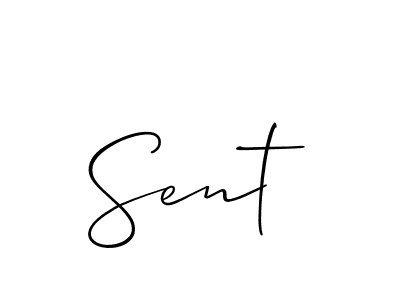 Make a short Sent signature style. Manage your documents anywhere anytime using Allison_Script. Create and add eSignatures, submit forms, share and send files easily. Sent signature style 2 images and pictures png