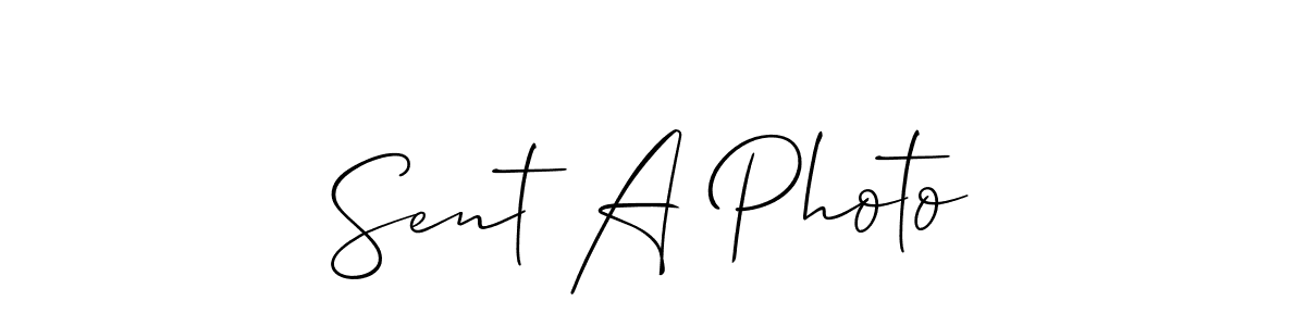 if you are searching for the best signature style for your name Sent A Photo. so please give up your signature search. here we have designed multiple signature styles  using Allison_Script. Sent A Photo signature style 2 images and pictures png