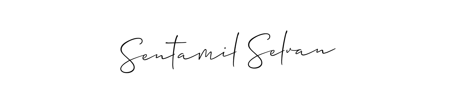 Also we have Sentamil Selvan name is the best signature style. Create professional handwritten signature collection using Allison_Script autograph style. Sentamil Selvan signature style 2 images and pictures png