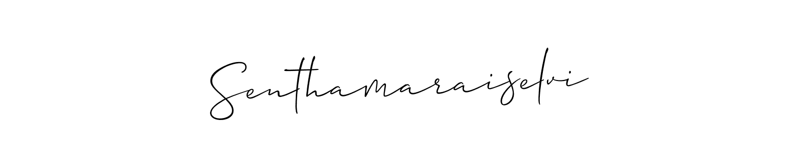 You should practise on your own different ways (Allison_Script) to write your name (Senthamaraiselvi) in signature. don't let someone else do it for you. Senthamaraiselvi signature style 2 images and pictures png