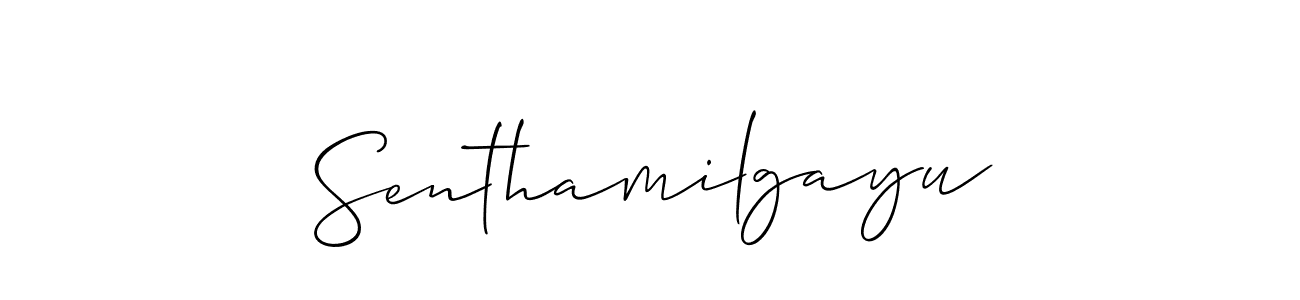 Similarly Allison_Script is the best handwritten signature design. Signature creator online .You can use it as an online autograph creator for name Senthamilgayu. Senthamilgayu signature style 2 images and pictures png