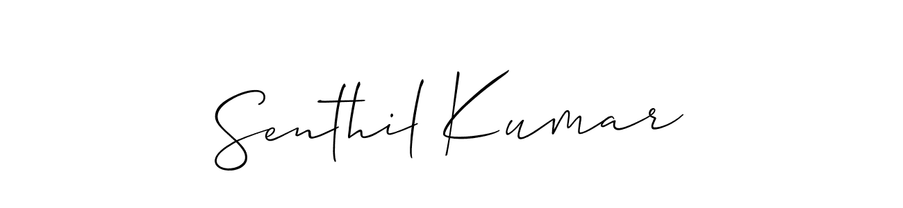 How to make Senthil Kumar signature? Allison_Script is a professional autograph style. Create handwritten signature for Senthil Kumar name. Senthil Kumar signature style 2 images and pictures png