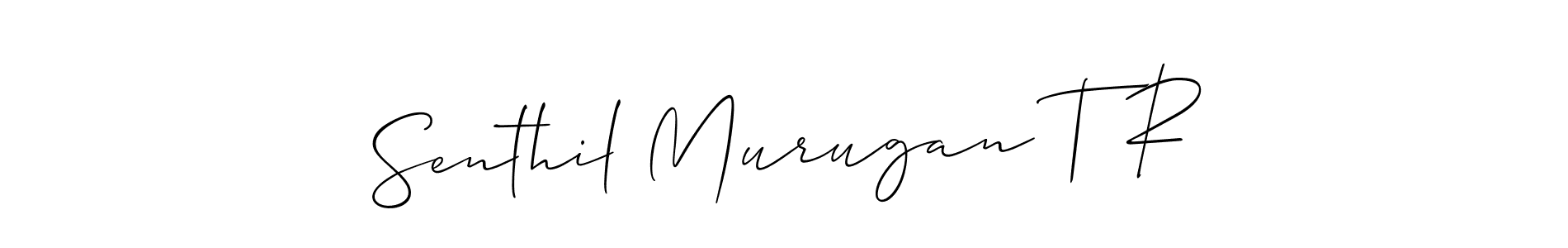 Senthil Murugan T R stylish signature style. Best Handwritten Sign (Allison_Script) for my name. Handwritten Signature Collection Ideas for my name Senthil Murugan T R. Senthil Murugan T R signature style 2 images and pictures png