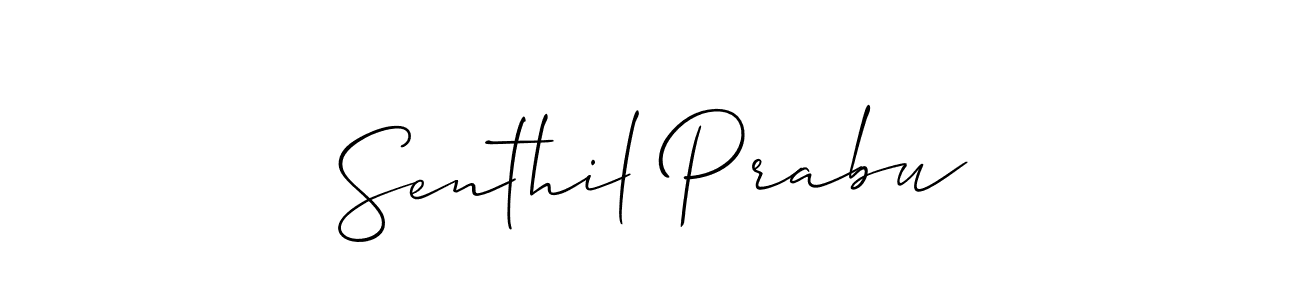 How to make Senthil Prabu name signature. Use Allison_Script style for creating short signs online. This is the latest handwritten sign. Senthil Prabu signature style 2 images and pictures png
