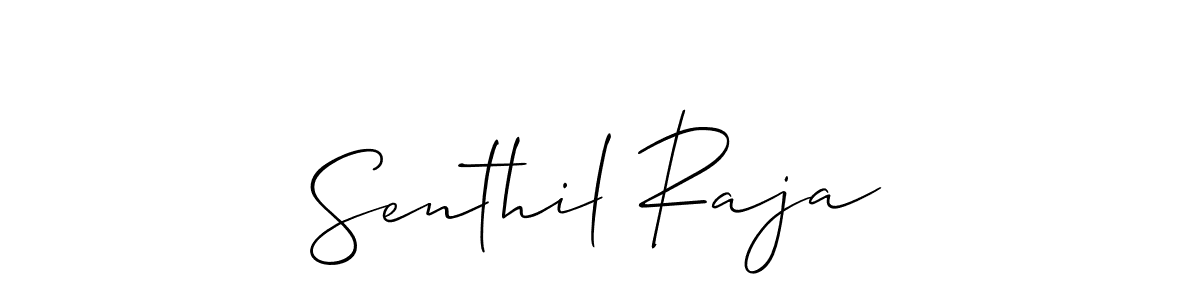 The best way (Allison_Script) to make a short signature is to pick only two or three words in your name. The name Senthil Raja include a total of six letters. For converting this name. Senthil Raja signature style 2 images and pictures png