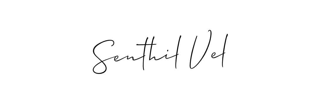 How to make Senthil Vel signature? Allison_Script is a professional autograph style. Create handwritten signature for Senthil Vel name. Senthil Vel signature style 2 images and pictures png