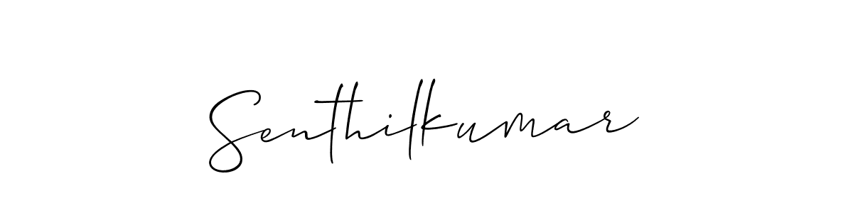 Design your own signature with our free online signature maker. With this signature software, you can create a handwritten (Allison_Script) signature for name Senthilkumar. Senthilkumar signature style 2 images and pictures png