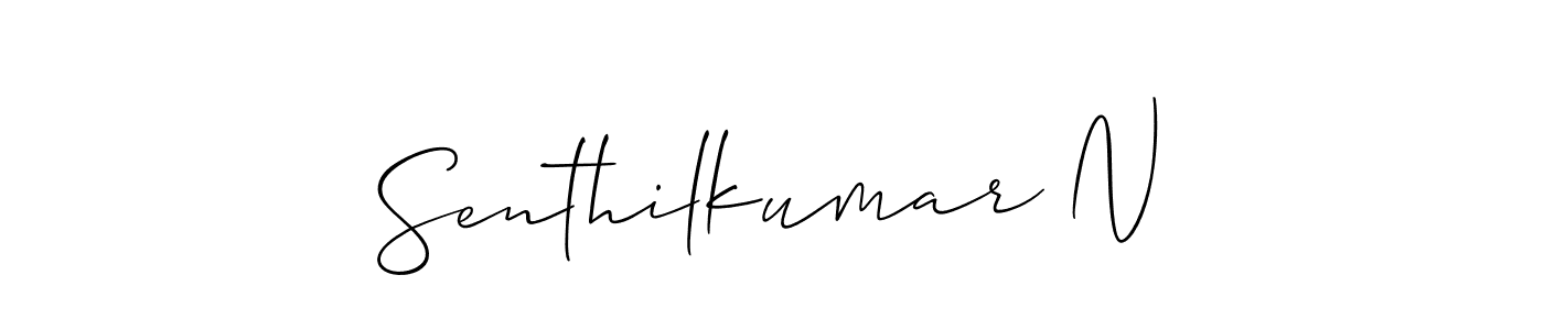 Make a beautiful signature design for name Senthilkumar N. Use this online signature maker to create a handwritten signature for free. Senthilkumar N signature style 2 images and pictures png