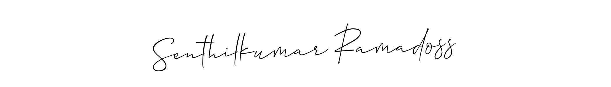 Similarly Allison_Script is the best handwritten signature design. Signature creator online .You can use it as an online autograph creator for name Senthilkumar Ramadoss. Senthilkumar Ramadoss signature style 2 images and pictures png