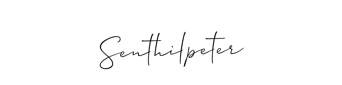 How to make Senthilpeter signature? Allison_Script is a professional autograph style. Create handwritten signature for Senthilpeter name. Senthilpeter signature style 2 images and pictures png