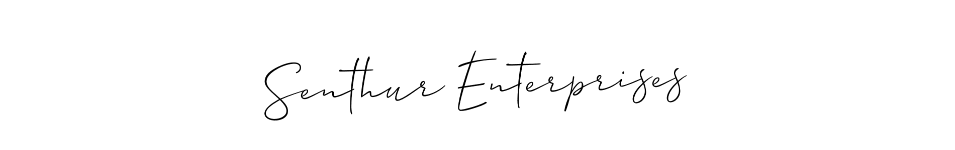 Design your own signature with our free online signature maker. With this signature software, you can create a handwritten (Allison_Script) signature for name Senthur Enterprises. Senthur Enterprises signature style 2 images and pictures png