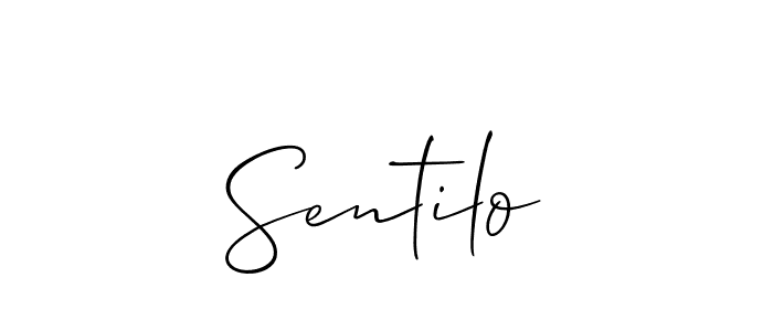 Design your own signature with our free online signature maker. With this signature software, you can create a handwritten (Allison_Script) signature for name Sentilo. Sentilo signature style 2 images and pictures png