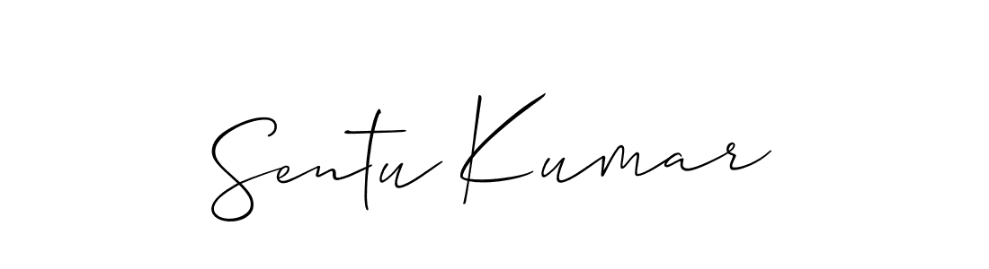 if you are searching for the best signature style for your name Sentu Kumar. so please give up your signature search. here we have designed multiple signature styles  using Allison_Script. Sentu Kumar signature style 2 images and pictures png