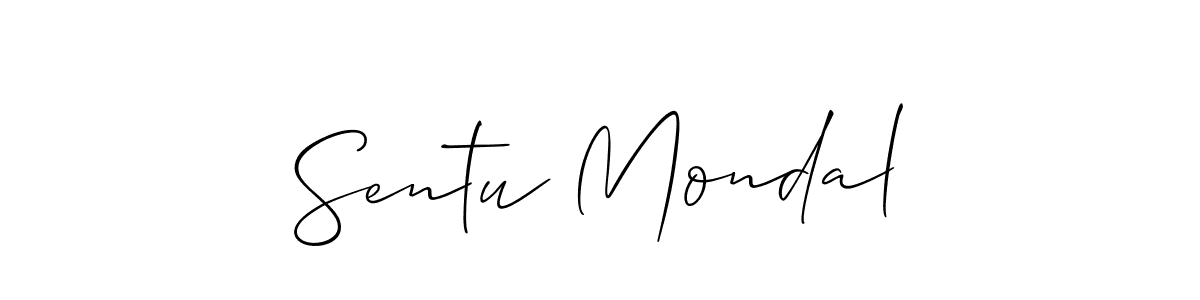 Create a beautiful signature design for name Sentu Mondal. With this signature (Allison_Script) fonts, you can make a handwritten signature for free. Sentu Mondal signature style 2 images and pictures png