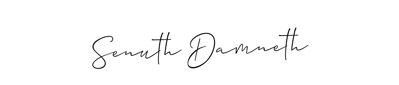 Check out images of Autograph of Senuth Damneth name. Actor Senuth Damneth Signature Style. Allison_Script is a professional sign style online. Senuth Damneth signature style 2 images and pictures png