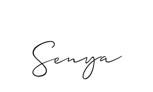 Similarly Allison_Script is the best handwritten signature design. Signature creator online .You can use it as an online autograph creator for name Senya. Senya signature style 2 images and pictures png