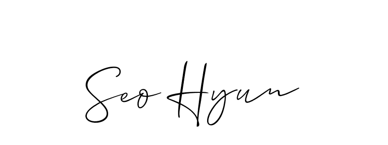 Create a beautiful signature design for name Seo Hyun. With this signature (Allison_Script) fonts, you can make a handwritten signature for free. Seo Hyun signature style 2 images and pictures png