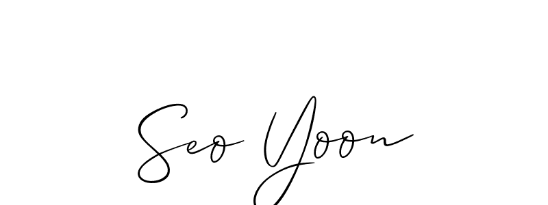 It looks lik you need a new signature style for name Seo Yoon. Design unique handwritten (Allison_Script) signature with our free signature maker in just a few clicks. Seo Yoon signature style 2 images and pictures png