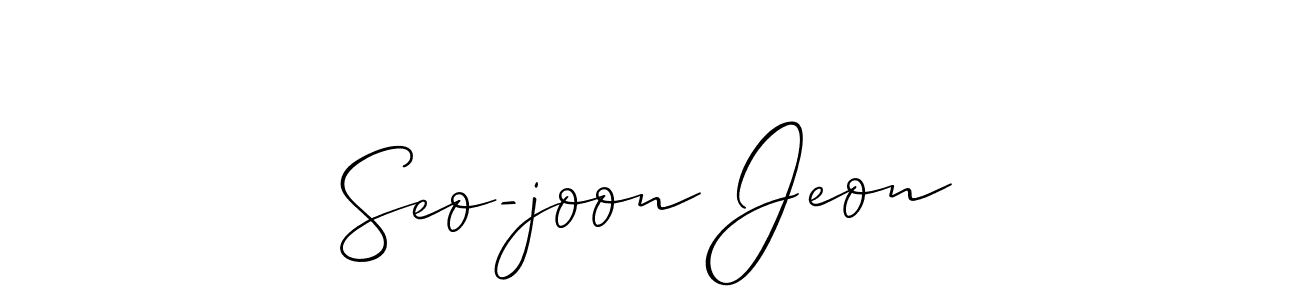 How to make Seo-joon Jeon signature? Allison_Script is a professional autograph style. Create handwritten signature for Seo-joon Jeon name. Seo-joon Jeon signature style 2 images and pictures png