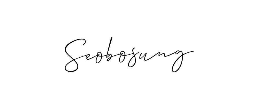 if you are searching for the best signature style for your name Seobosung. so please give up your signature search. here we have designed multiple signature styles  using Allison_Script. Seobosung signature style 2 images and pictures png