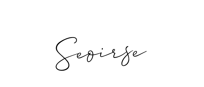 How to make Seoirse signature? Allison_Script is a professional autograph style. Create handwritten signature for Seoirse name. Seoirse signature style 2 images and pictures png