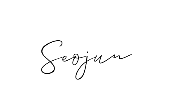 Make a beautiful signature design for name Seojun. With this signature (Allison_Script) style, you can create a handwritten signature for free. Seojun signature style 2 images and pictures png