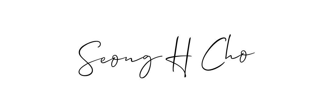 How to make Seong H Cho signature? Allison_Script is a professional autograph style. Create handwritten signature for Seong H Cho name. Seong H Cho signature style 2 images and pictures png