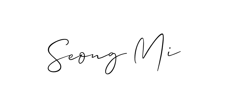 Create a beautiful signature design for name Seong Mi. With this signature (Allison_Script) fonts, you can make a handwritten signature for free. Seong Mi signature style 2 images and pictures png