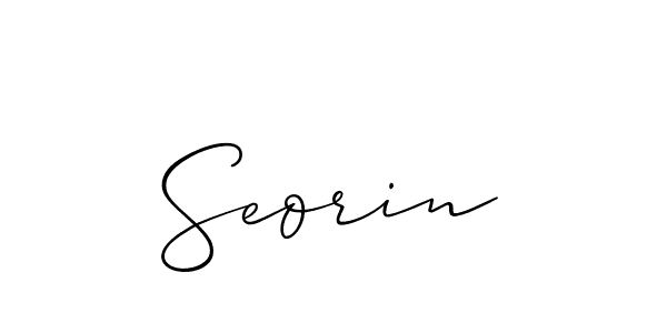 It looks lik you need a new signature style for name Seorin. Design unique handwritten (Allison_Script) signature with our free signature maker in just a few clicks. Seorin signature style 2 images and pictures png
