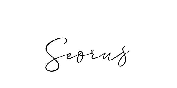 Make a beautiful signature design for name Seorus. Use this online signature maker to create a handwritten signature for free. Seorus signature style 2 images and pictures png