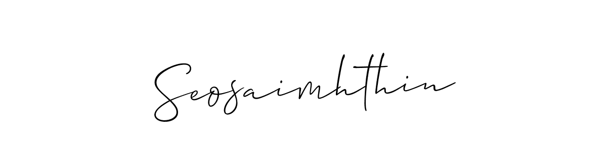 Make a short Seosaimhthin signature style. Manage your documents anywhere anytime using Allison_Script. Create and add eSignatures, submit forms, share and send files easily. Seosaimhthin signature style 2 images and pictures png