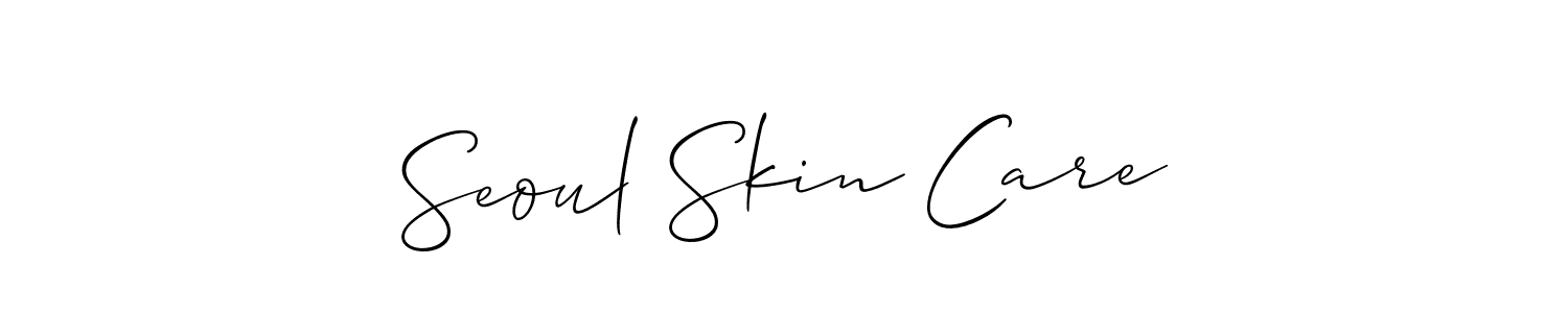 Make a beautiful signature design for name Seoul Skin Care. With this signature (Allison_Script) style, you can create a handwritten signature for free. Seoul Skin Care signature style 2 images and pictures png