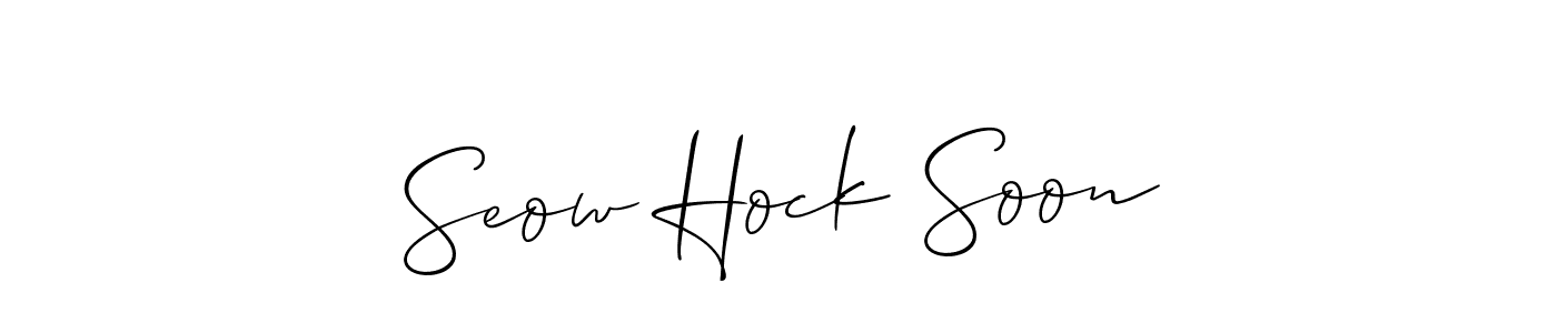 Best and Professional Signature Style for Seow Hock Soon. Allison_Script Best Signature Style Collection. Seow Hock Soon signature style 2 images and pictures png