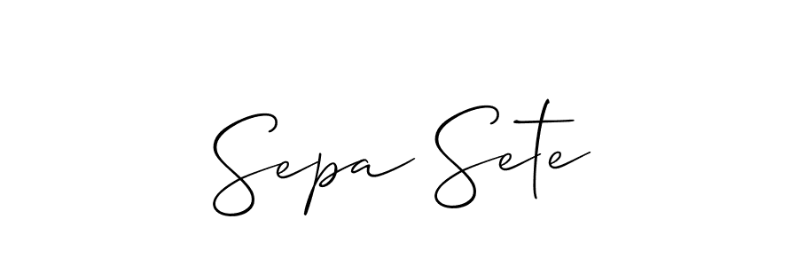 Also we have Sepa Sete name is the best signature style. Create professional handwritten signature collection using Allison_Script autograph style. Sepa Sete signature style 2 images and pictures png