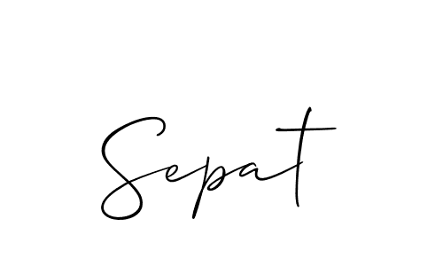 if you are searching for the best signature style for your name Sepat. so please give up your signature search. here we have designed multiple signature styles  using Allison_Script. Sepat signature style 2 images and pictures png