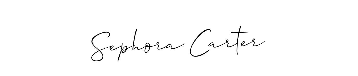 How to make Sephora Carter signature? Allison_Script is a professional autograph style. Create handwritten signature for Sephora Carter name. Sephora Carter signature style 2 images and pictures png