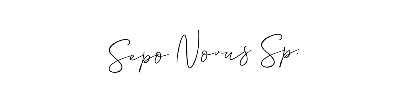 if you are searching for the best signature style for your name Sepo Novus Sp.. so please give up your signature search. here we have designed multiple signature styles  using Allison_Script. Sepo Novus Sp. signature style 2 images and pictures png
