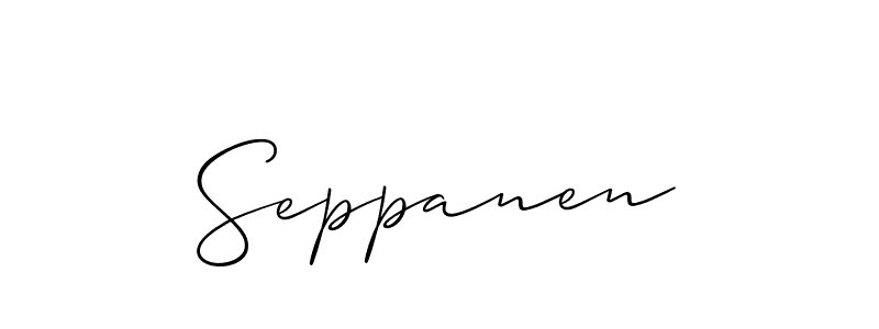 Allison_Script is a professional signature style that is perfect for those who want to add a touch of class to their signature. It is also a great choice for those who want to make their signature more unique. Get Seppanen name to fancy signature for free. Seppanen signature style 2 images and pictures png