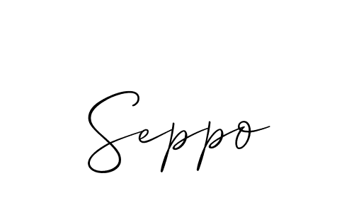 You should practise on your own different ways (Allison_Script) to write your name (Seppo) in signature. don't let someone else do it for you. Seppo signature style 2 images and pictures png