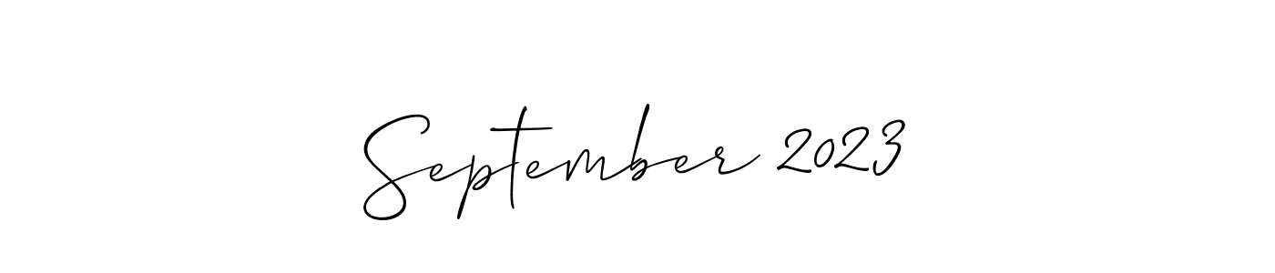 It looks lik you need a new signature style for name September 2023. Design unique handwritten (Allison_Script) signature with our free signature maker in just a few clicks. September 2023 signature style 2 images and pictures png