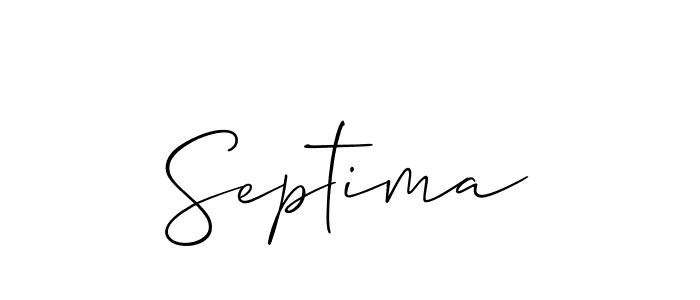 How to make Septima name signature. Use Allison_Script style for creating short signs online. This is the latest handwritten sign. Septima signature style 2 images and pictures png